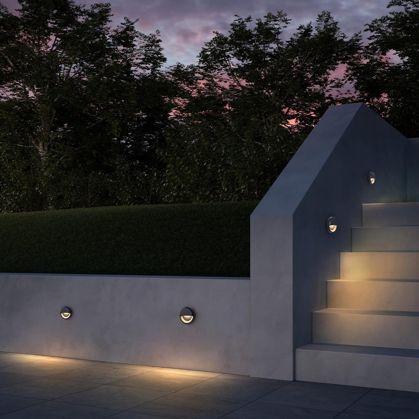 Lightigious™ -  Modern 6W Round Outdoor Wall Step Light for Villas and Stairs