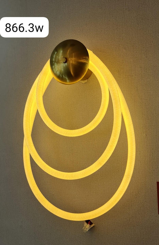 Lightigious™ - Modern Ring LED Wall Light, Metal & Fiber, 3-Color Options