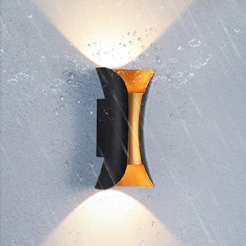 Lightigious™ - LED Black Golden Outdoor Wall Light (10W, IP65 Waterproof)