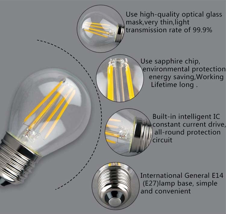 Lightigious™ - G-45 Filament Bulb (4W, Vintage Edison Style)