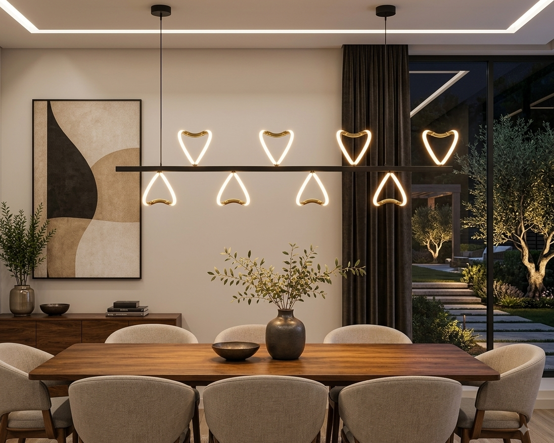 Lightigious™ -  Aura Sculptural Wave LED Linear Chandelier