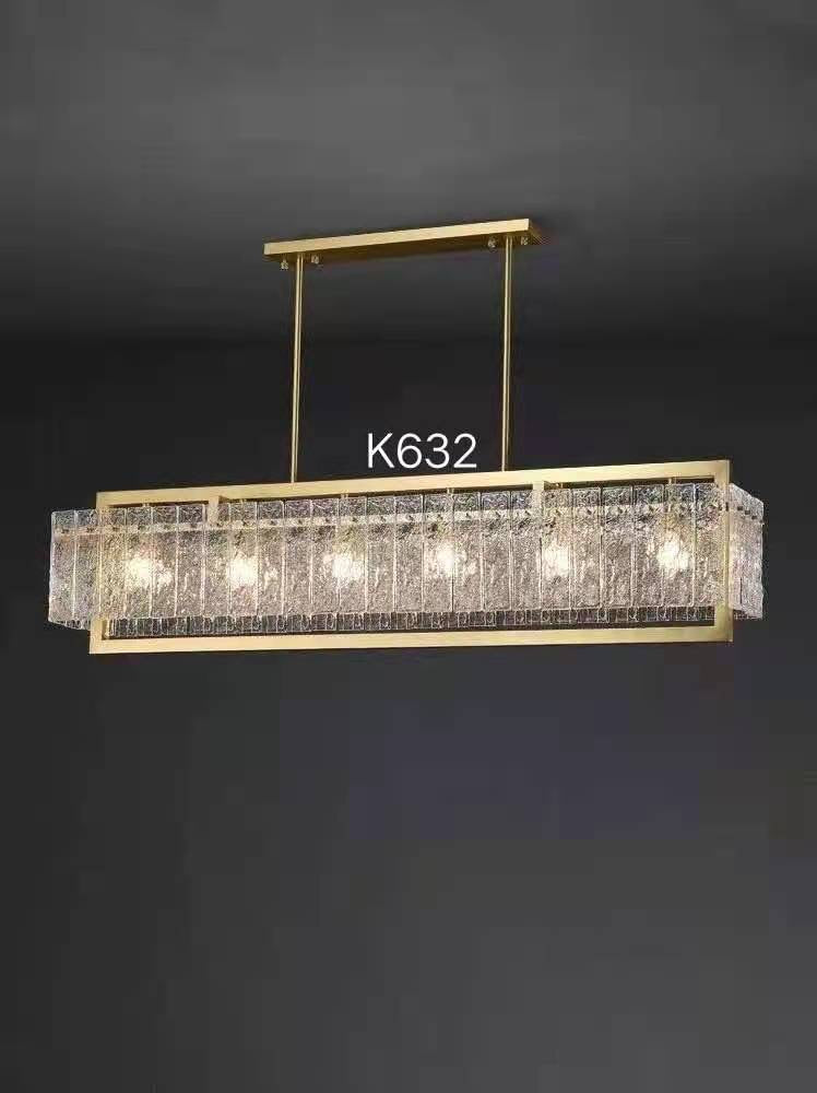 Lightigious™ - Crystal Rectangular Chandelier (Golden Finish, Warm White LED/Filament)