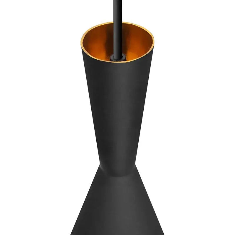 Lightigious Black Cone Pendant - close-up E27 socket detail