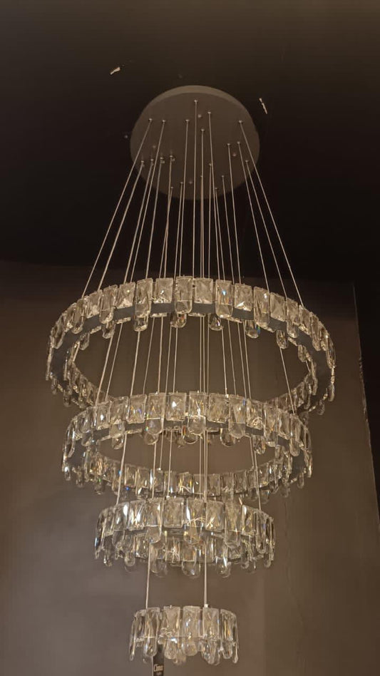 Lightigious™ - LED Crystal Ring Chandelier (Silver, 3 Color Options)