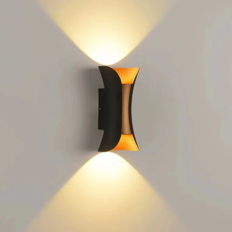 Lightigious™ - LED Black Golden Outdoor Wall Light (10W, IP65 Waterproof)