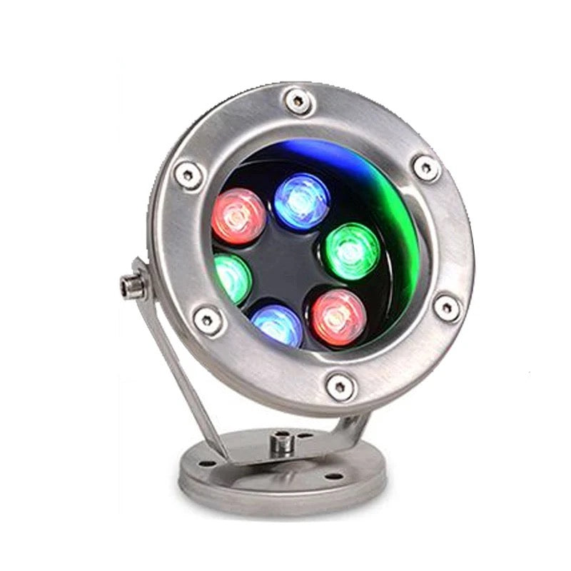 Lightigious™ - 12V Stainless Steel RGB and Warm LED Underwater Light (6W, 9W, 12W, 18W)