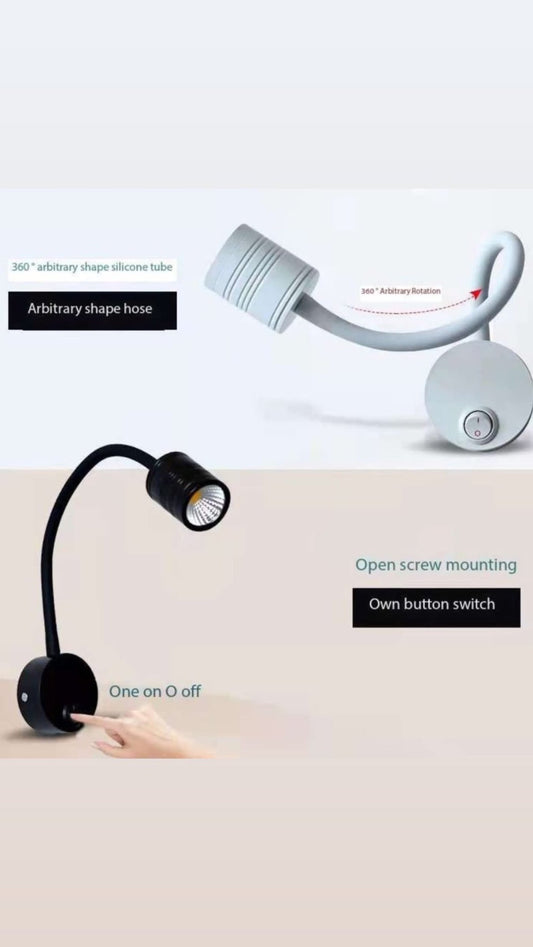 Lightigious™ - Movable Spring COB Wall Light, Black, Adjustable LED