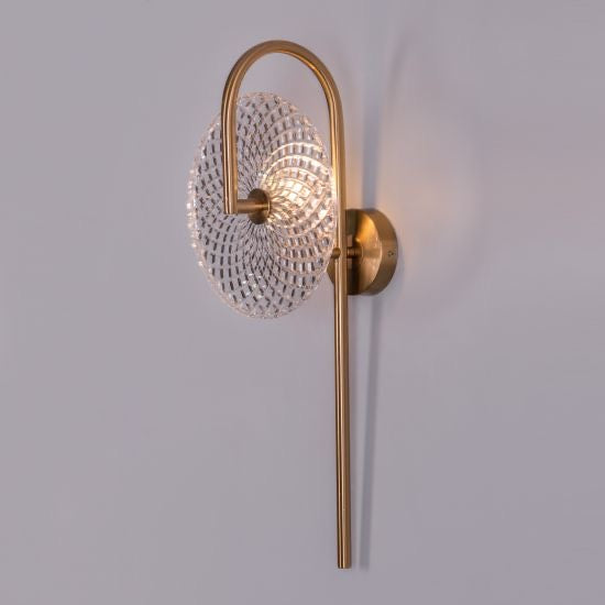 Gold ice crystal Pattern Wall Light