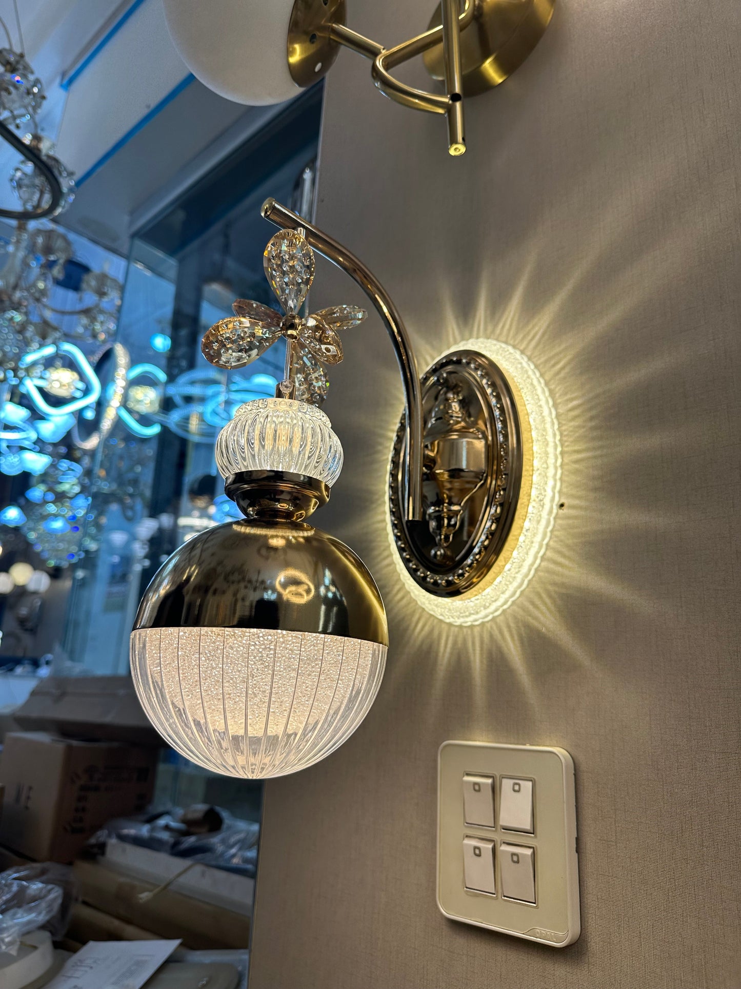 Lightigious™ - Modern SMD Wall Sconce, Gold, Adjustable LED Light