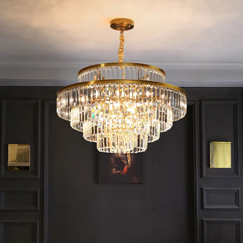 Lightigious™ - 800mm Round Crystal Chandelier (K9 Crystal, Elegant Design, E14 SMD Bulbs)