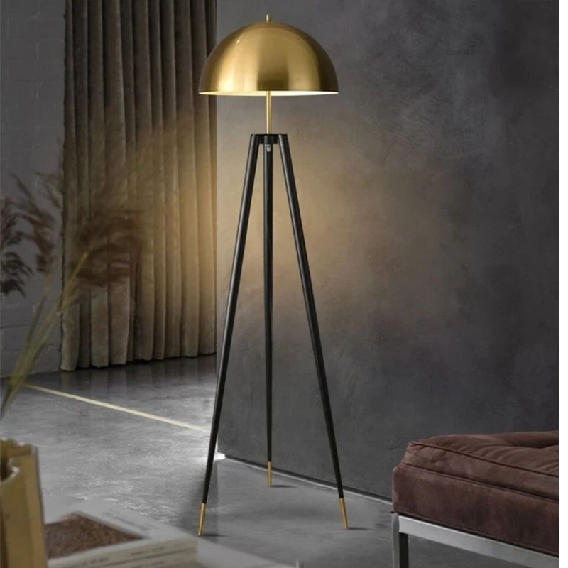 Lightigious™ – Modern Gold Tripod Floor Lamp