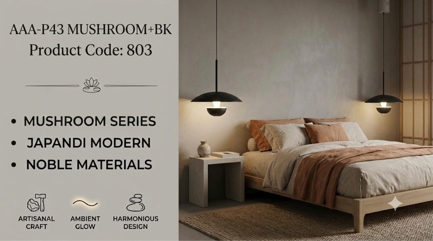 Lightigious | Komorebi Japandi Mushroom Pendant Light
