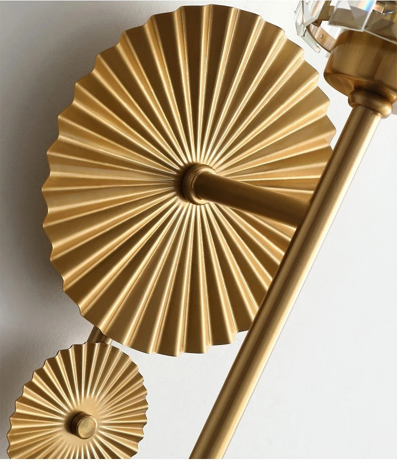 Lightigious™ - Crystal Wall Light, Dual Color Adjustable E27 LED Wall Lamp, Brassy Finish