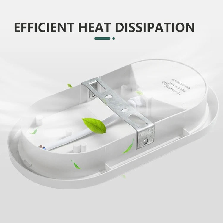 Lightigious™ - Oval Waterproof Tuffy LED Ceiling Wall Lamp (Moisture proof, High Brightness)