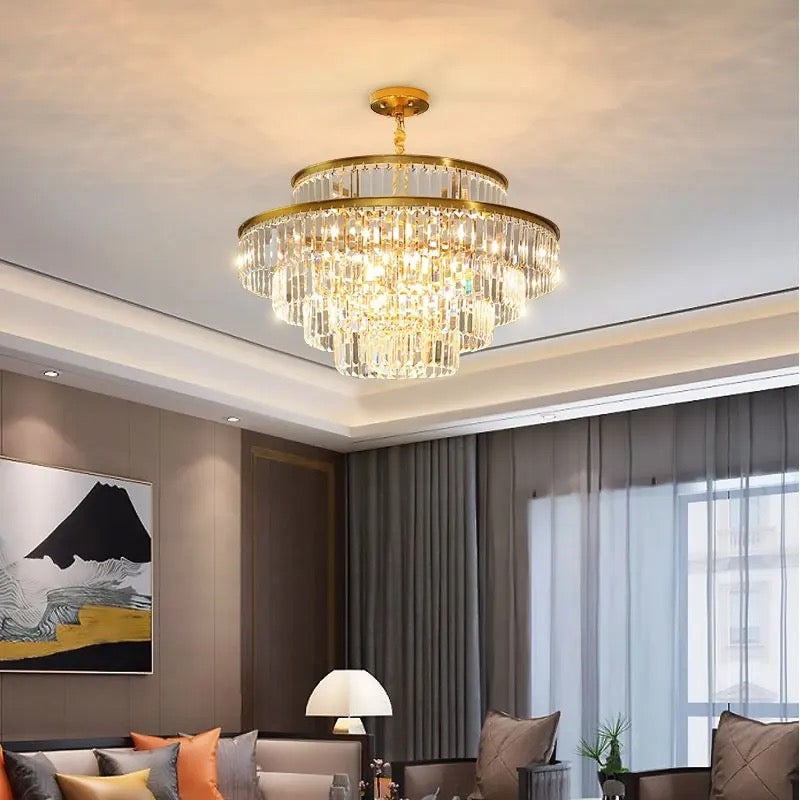 Lightigious™ - 800mm Round Crystal Chandelier (K9 Crystal, Elegant Design, E14 SMD Bulbs)