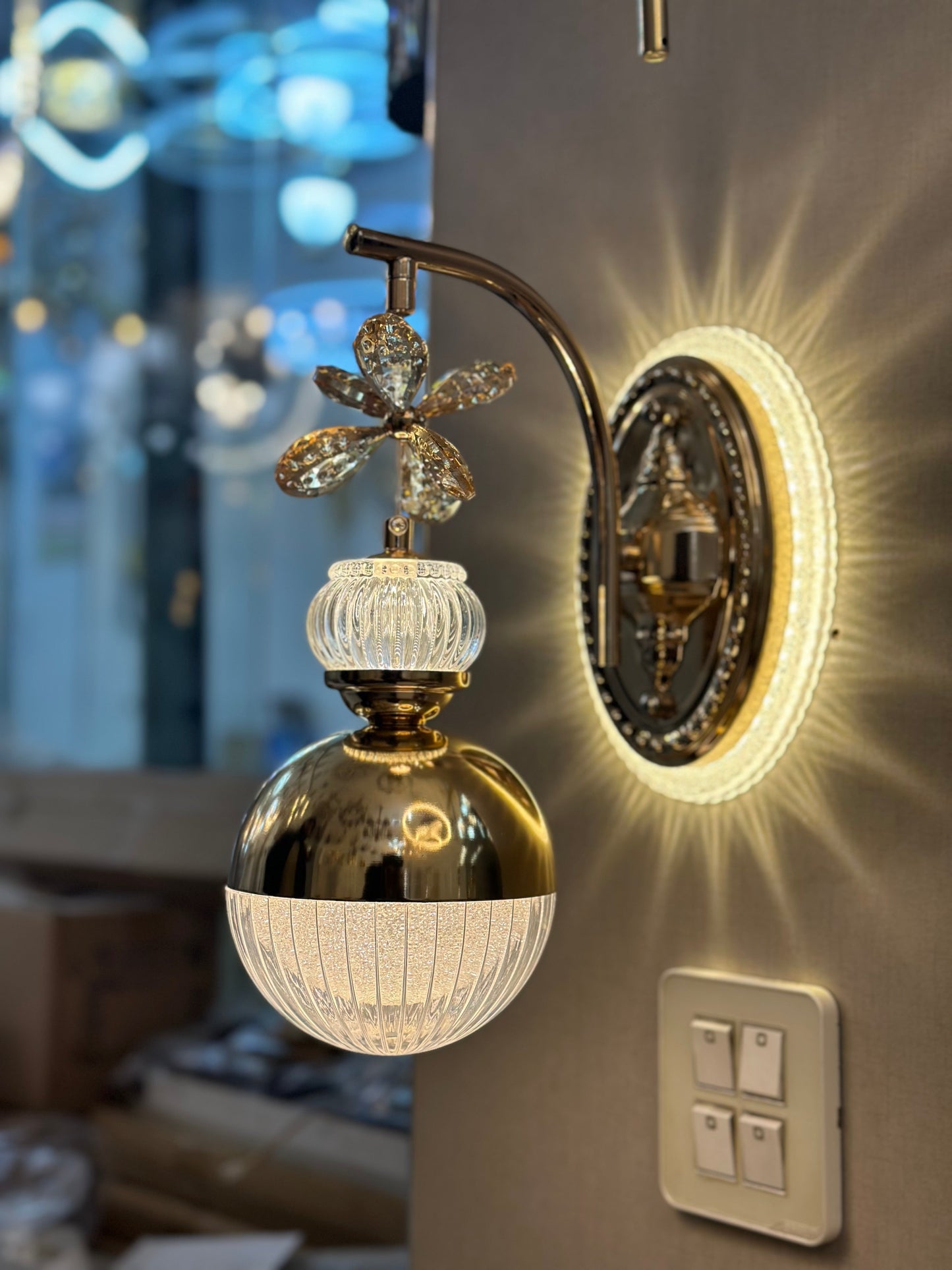 Lightigious™ - Modern SMD Wall Sconce, Gold, Adjustable LED Light