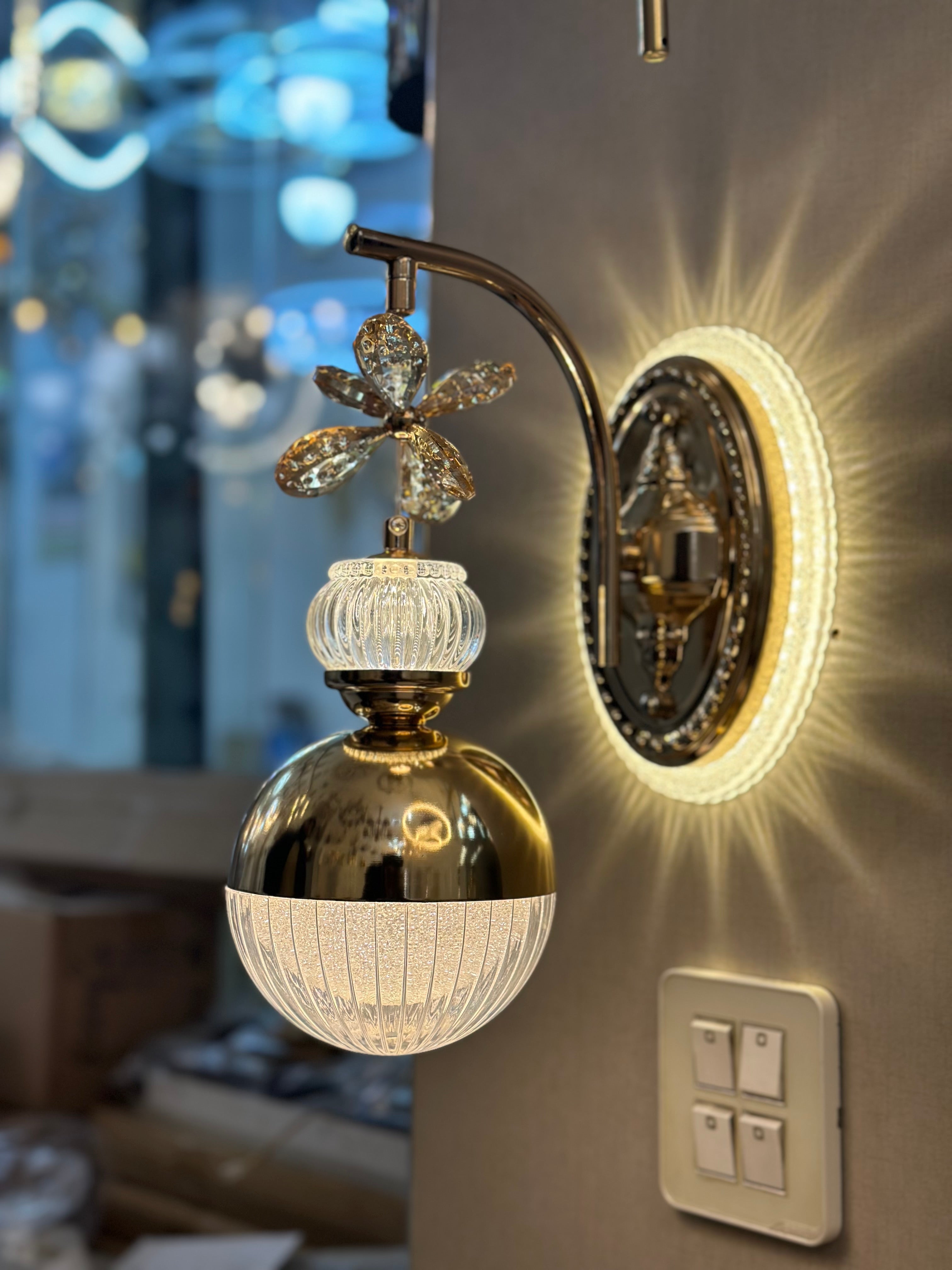 Lightigious™ - Modern SMD Wall Sconce, Gold, Adjustable LED Light
