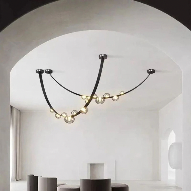 Leather Belt Chandelier