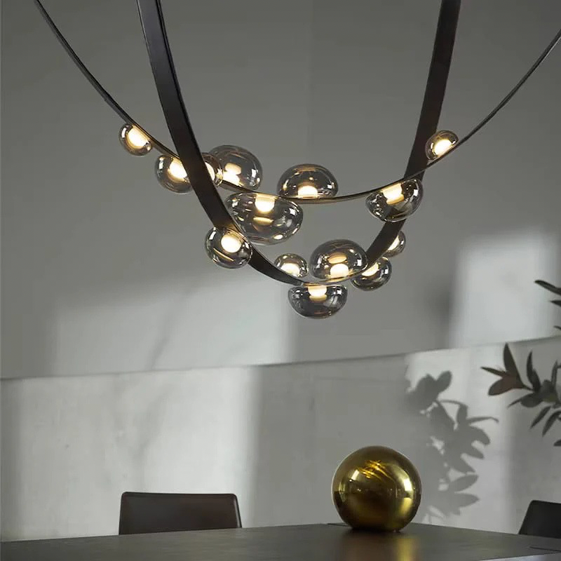 Leather Belt Chandelier