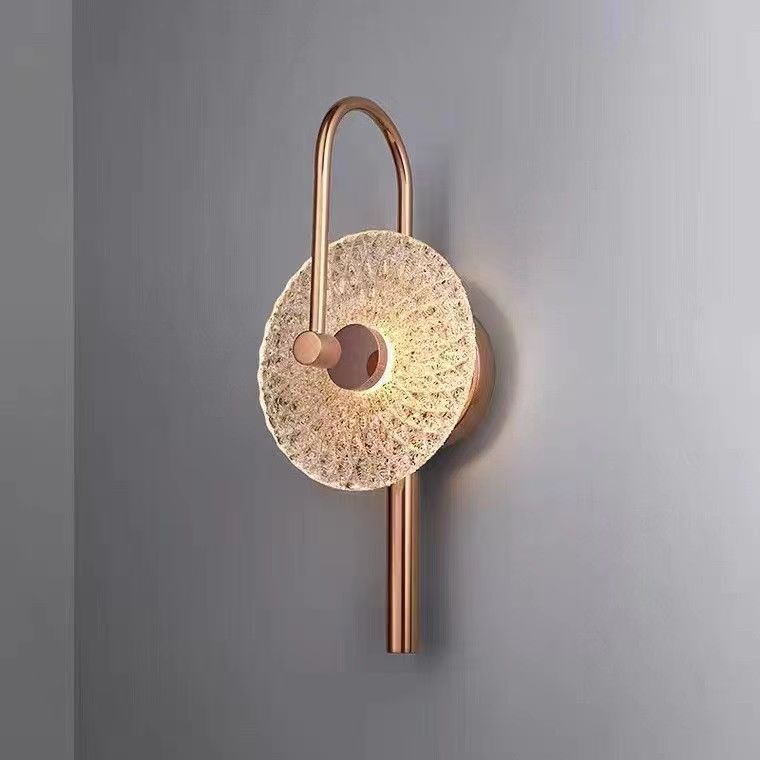 Gold ice crystal Pattern Wall Light