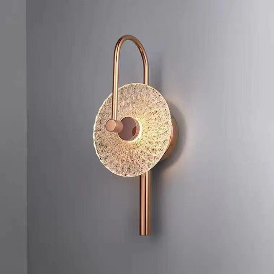 Gold ice crystal Pattern Wall Light