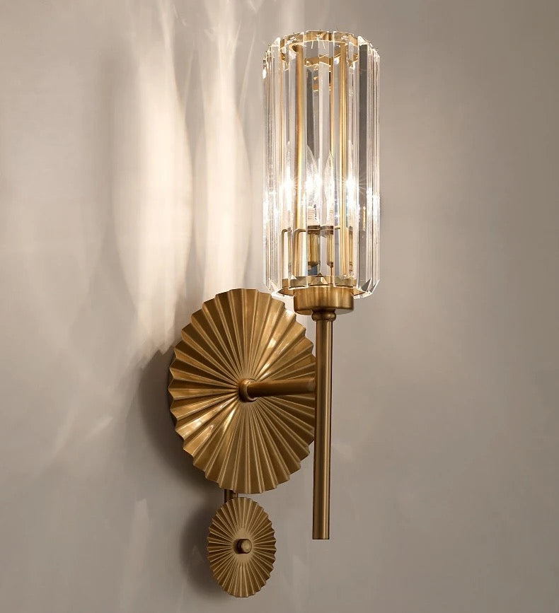Lightigious™ - Crystal Wall Light, Dual Color Adjustable E27 LED Wall Lamp, Brassy Finish