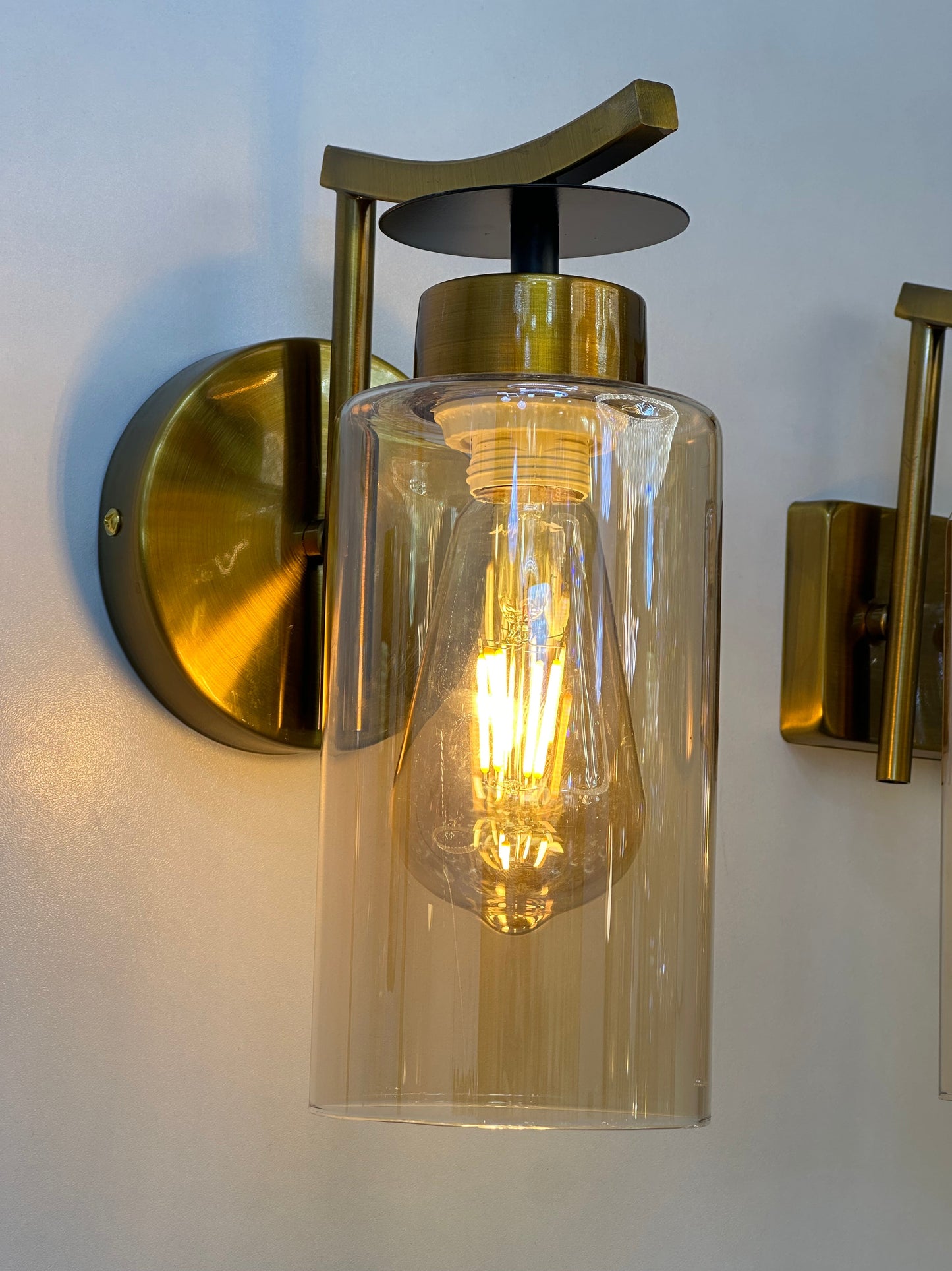Lightigious™ - Nordic Copper Wall Light with Champagne Glass Lampshade