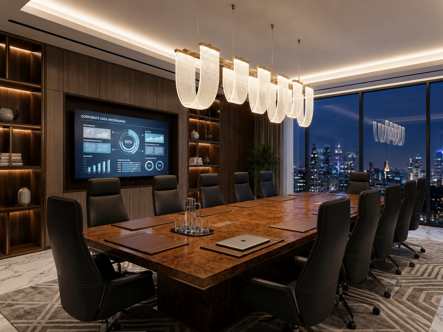 Lightigious™ -  Modern U-Shape Crystal Linear Chandelier