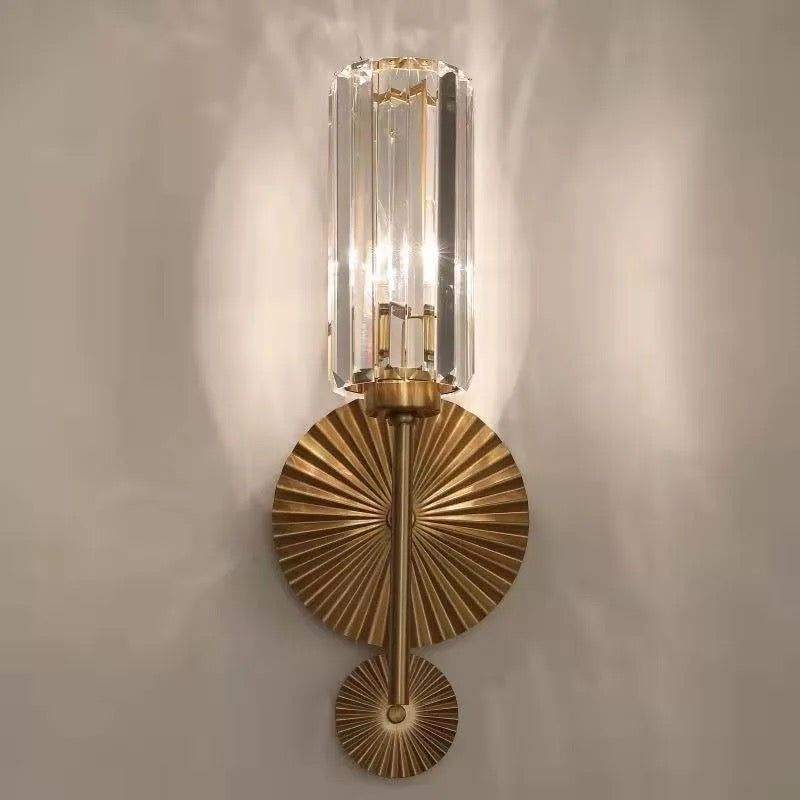 Lightigious™ - Crystal Wall Light, Dual Color Adjustable E27 LED Wall Lamp, Brassy Finish