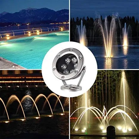 Lightigious™ - 12V Stainless Steel RGB and Warm LED Underwater Light (6W, 9W, 12W, 18W)