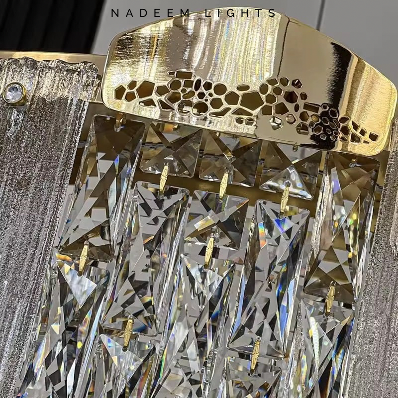 Lightigious Aurora Luxe Crystal Ring Chandelier full render white background