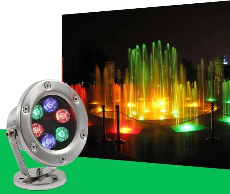 Lightigious™ - 12V Stainless Steel RGB and Warm LED Underwater Light (6W, 9W, 12W, 18W)