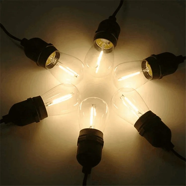 S14 Plastic Shatterproof Edison Vintage Style Replacement 1
Watt Outdoor Light Bulbs, LED 1W String Light Bulbs