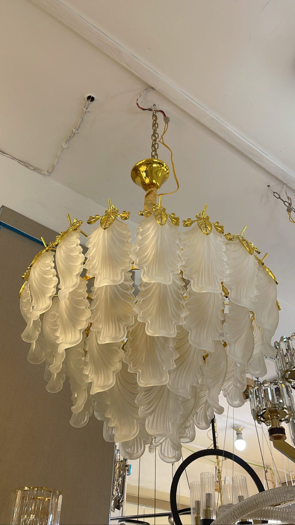 Lightigious Modern Crystal Chandelier full arm spread view