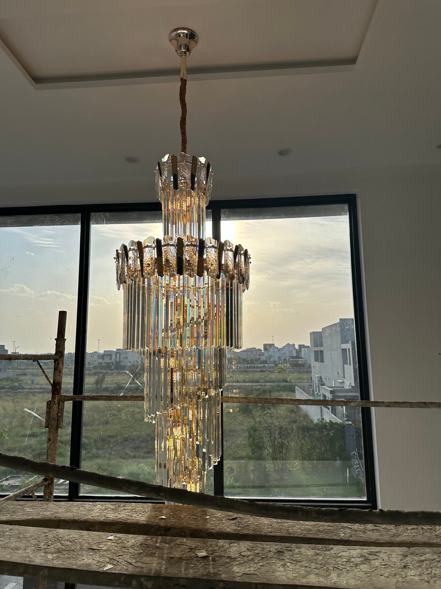 Nordic Big Crystal Factory Hotel Villa Long Gold Elegant
Led Luxury Crystal Stair Chandelier