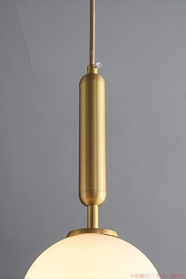 Lightigious Globe Pendant - ceiling installation close-up canopy
