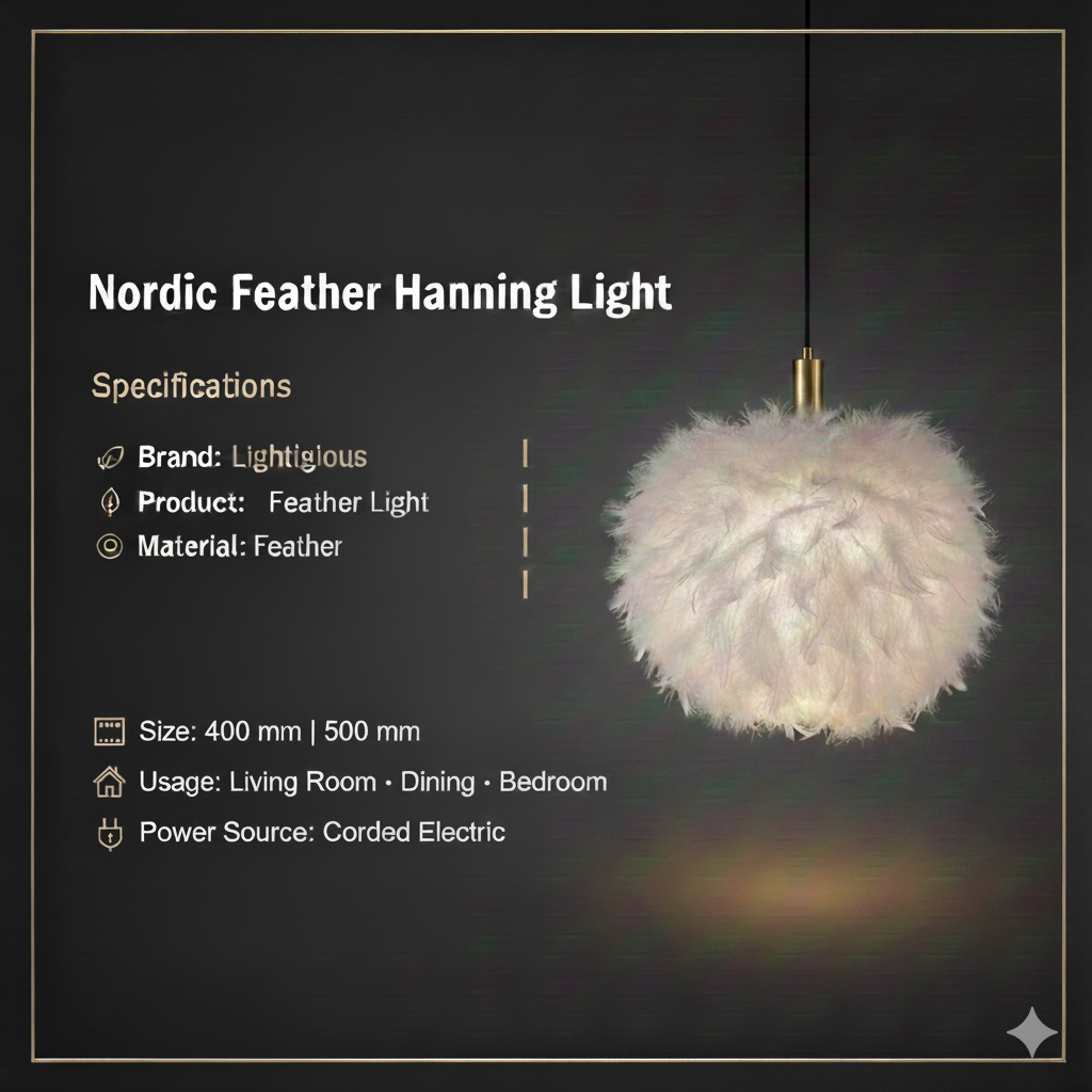 Lightigious™ – Nordic Feather Hanging Light