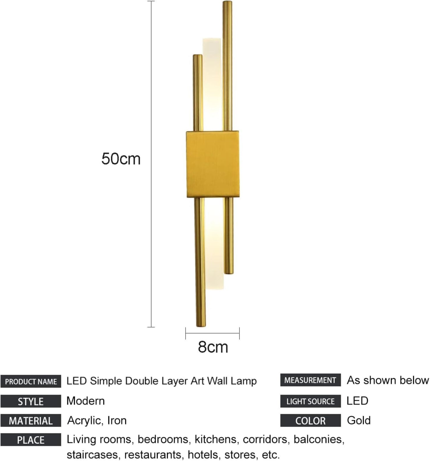 Lightigious™ - Modern Indoor Acrylic LED Bar Wall Lamp