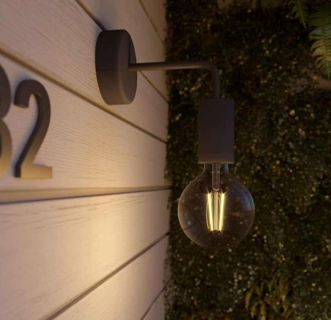 Lightigious™ - Black Antique Metal Wall Light with E27 Bulb Holder
