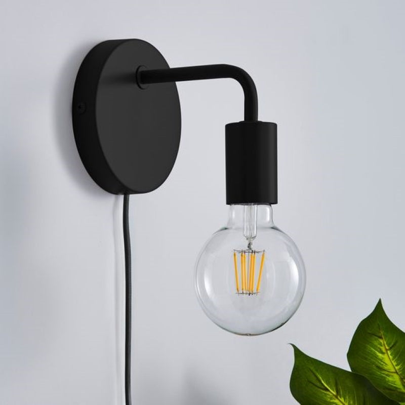 Lightigious™ - Black Antique Metal Wall Light with E27 Bulb Holder