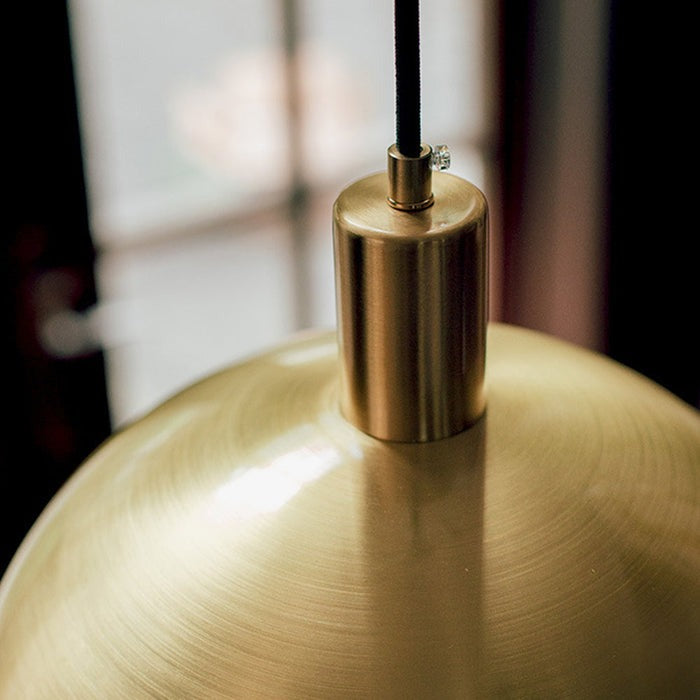Lightigious™ – Mid-Century Brass Dome Pendant Light
