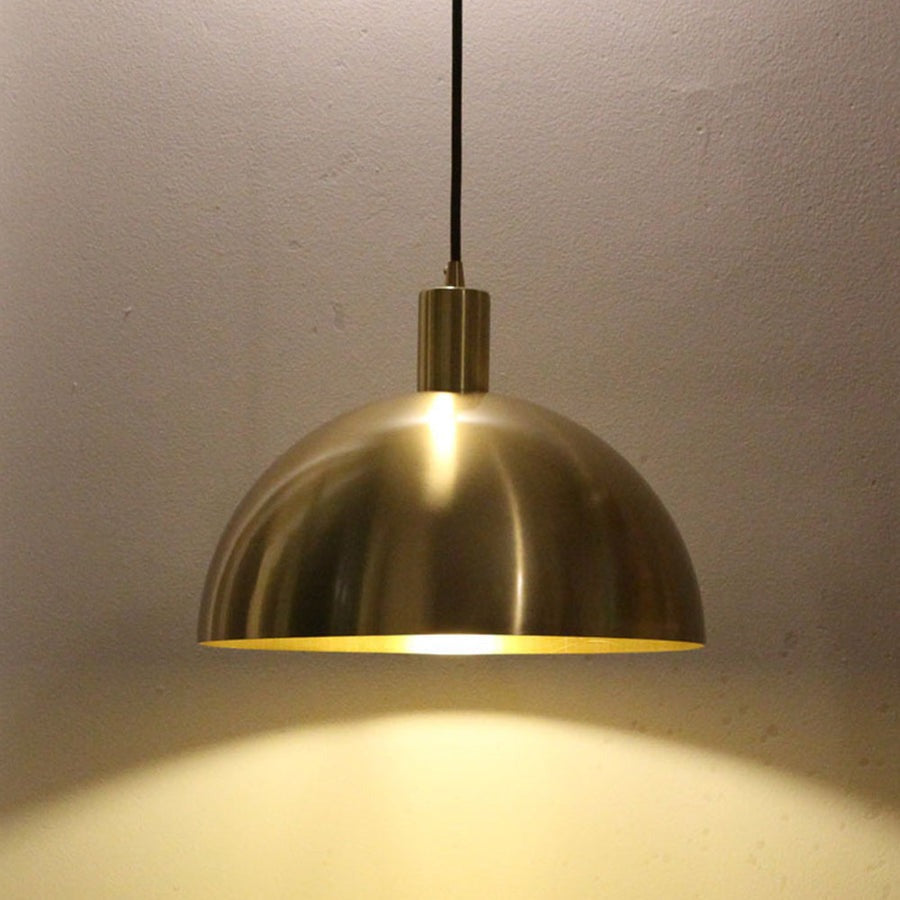 Lightigious™ – Mid-Century Brass Dome Pendant Light