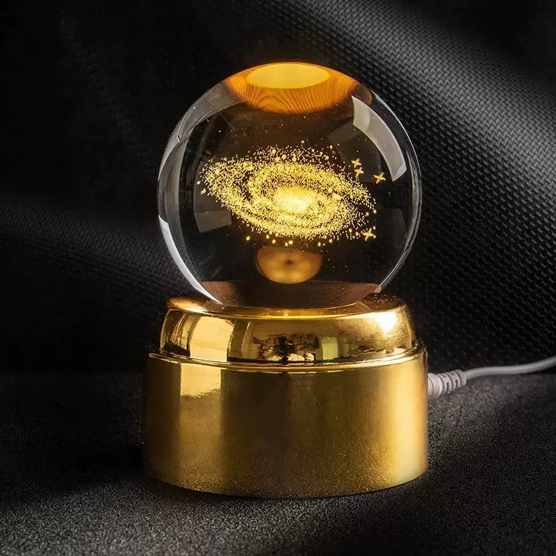 Lightigious™ –  Imported 3D Crystal Ball Lamp with Rotating Base