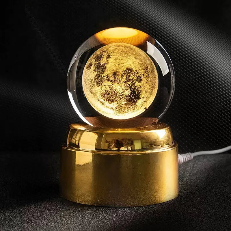 Lightigious™ –  Imported 3D Crystal Ball Lamp with Rotating Base