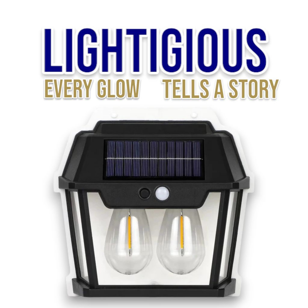 Lightigious™ - 2 Bulbs Solar LED Waterproof Wall Light with Sensor.