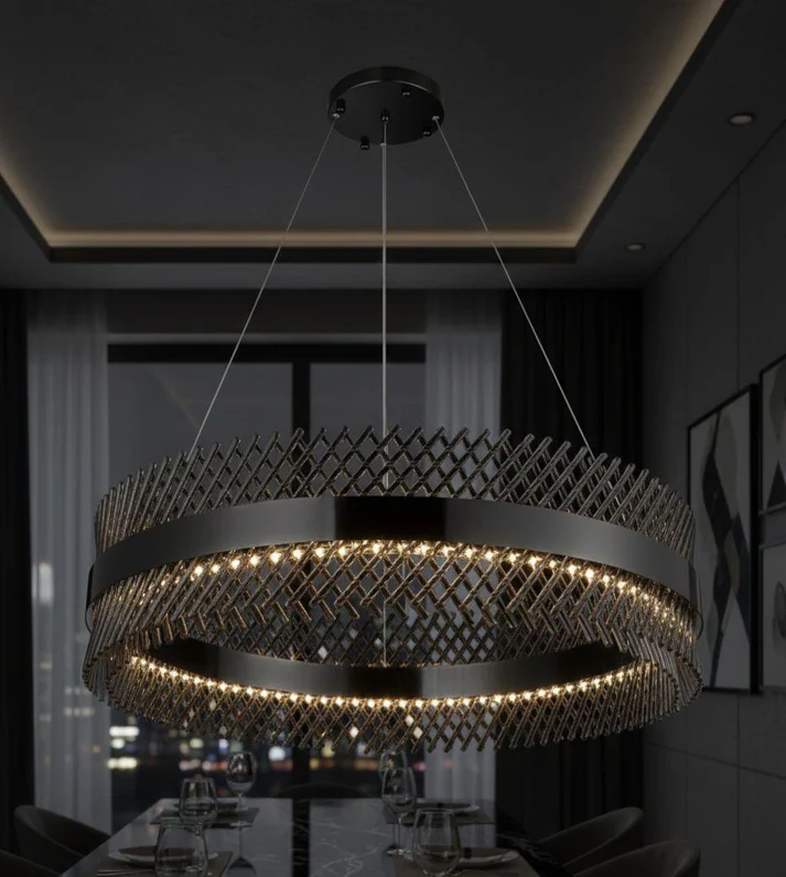 Lightigious™ – Eclipse Luxe Crystal Ring Chandelier