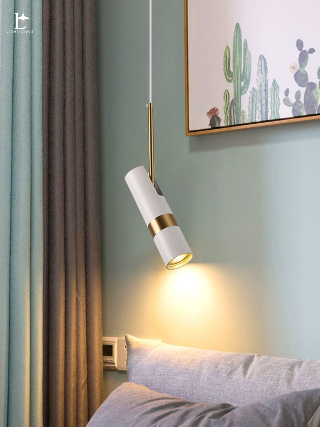 Lightigious™ – White Movable Cylinder Pendant Light