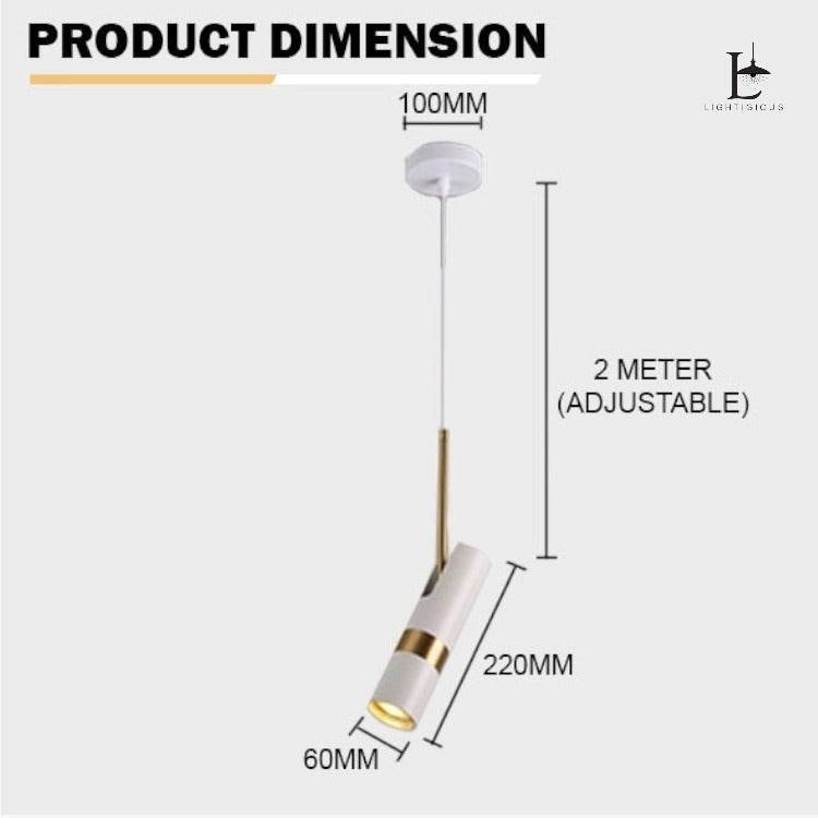 Lightigious™ – White Movable Cylinder Pendant Light