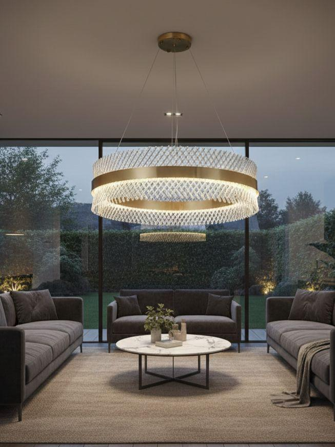 Lightigious™ – Eclipse Luxe Crystal Ring Chandelier