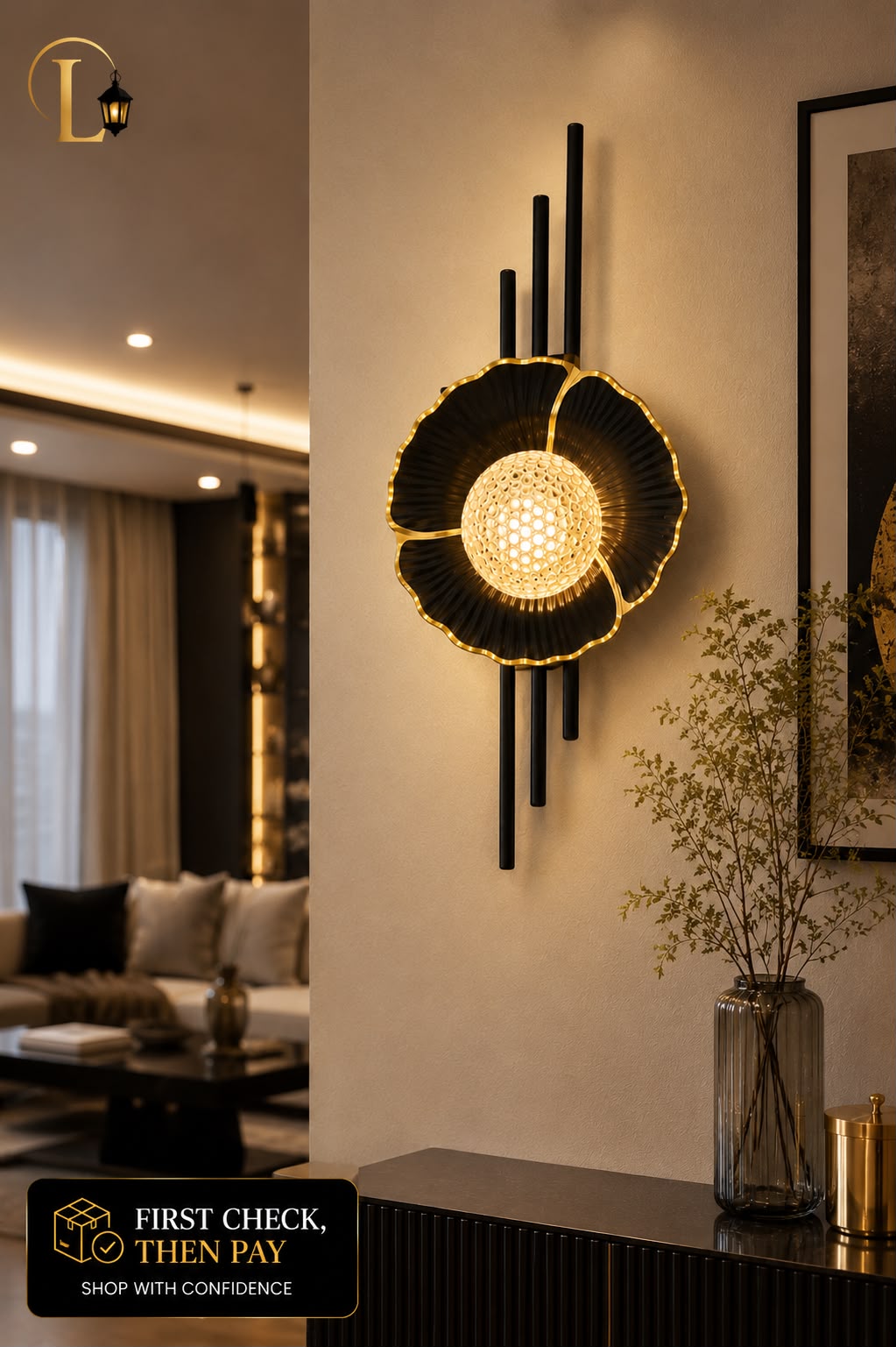 Lightigious™ - Floral Crystal Wall Light